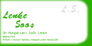 lenke soos business card