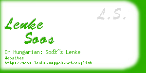 lenke soos business card